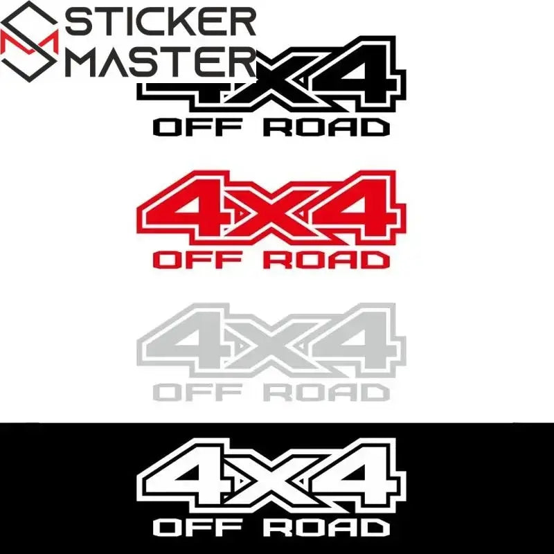 4x4 Sticker Seti | Pick-up ve SUV İçin Off Road Yan Gövde Decal (2 Adet) Sticker Master