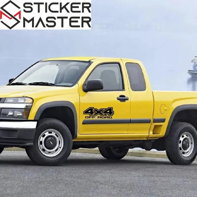 4x4 Sticker Seti | Pick-up ve SUV İçin Off Road Yan Gövde Decal (2 Adet) Sticker Master