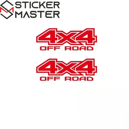 4x4 Sticker Seti | Pick-up ve SUV İçin Off Road Yan Gövde Decal (2 Adet) Sticker Master