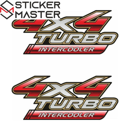 4x4 Turbo Intercooler Sticker | Sağ ve Sol Araç Çıkartması (2 Adet) Sticker Master