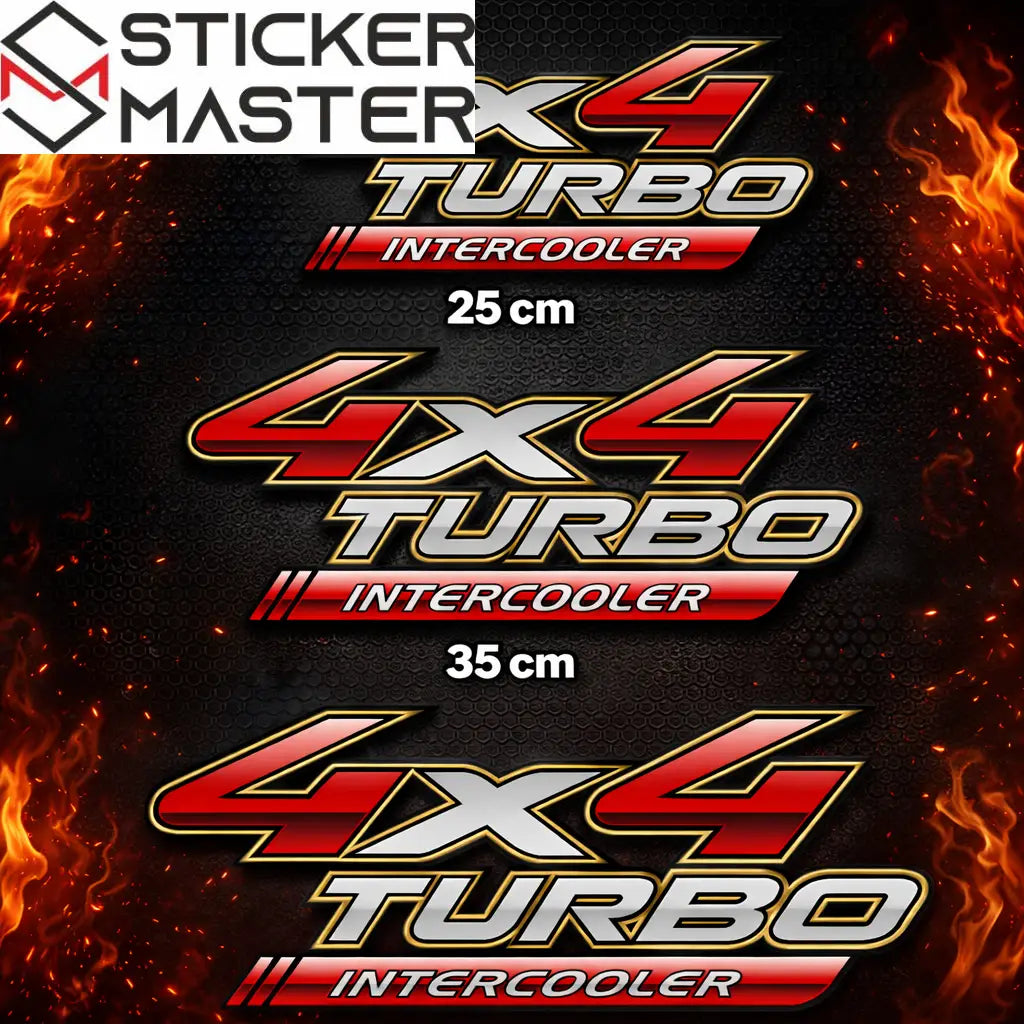 4x4 Turbo Intercooler Sticker | Sağ ve Sol Araç Çıkartması (2 Adet) Sticker Master