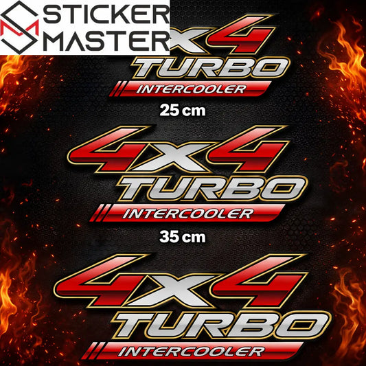 4x4 Turbo Intercooler Sticker | Sağ ve Sol Araç Çıkartması (2 Adet) Sticker Master