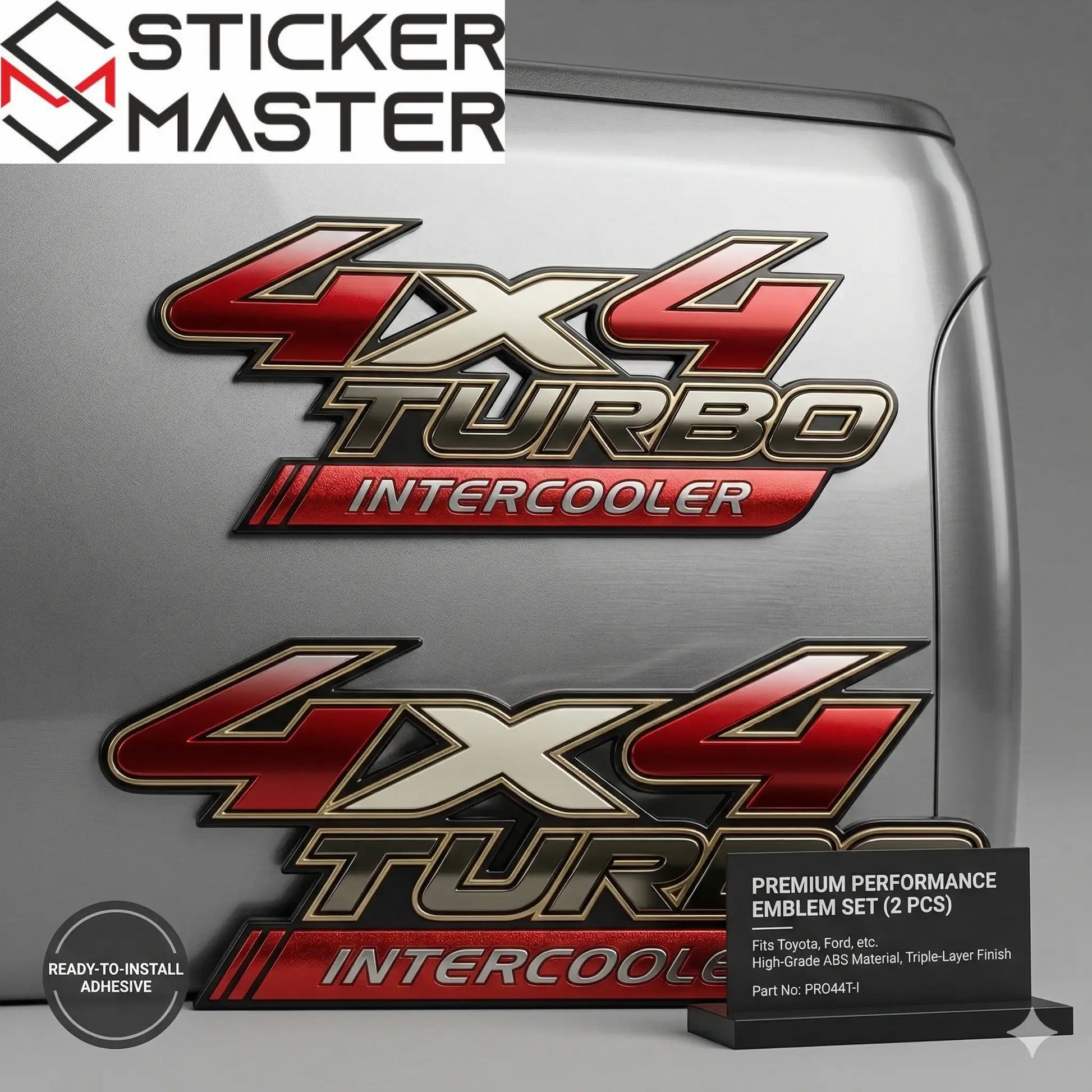 4x4 Turbo Intercooler Sticker | Sağ ve Sol Araç Çıkartması (2 Adet) Sticker Master