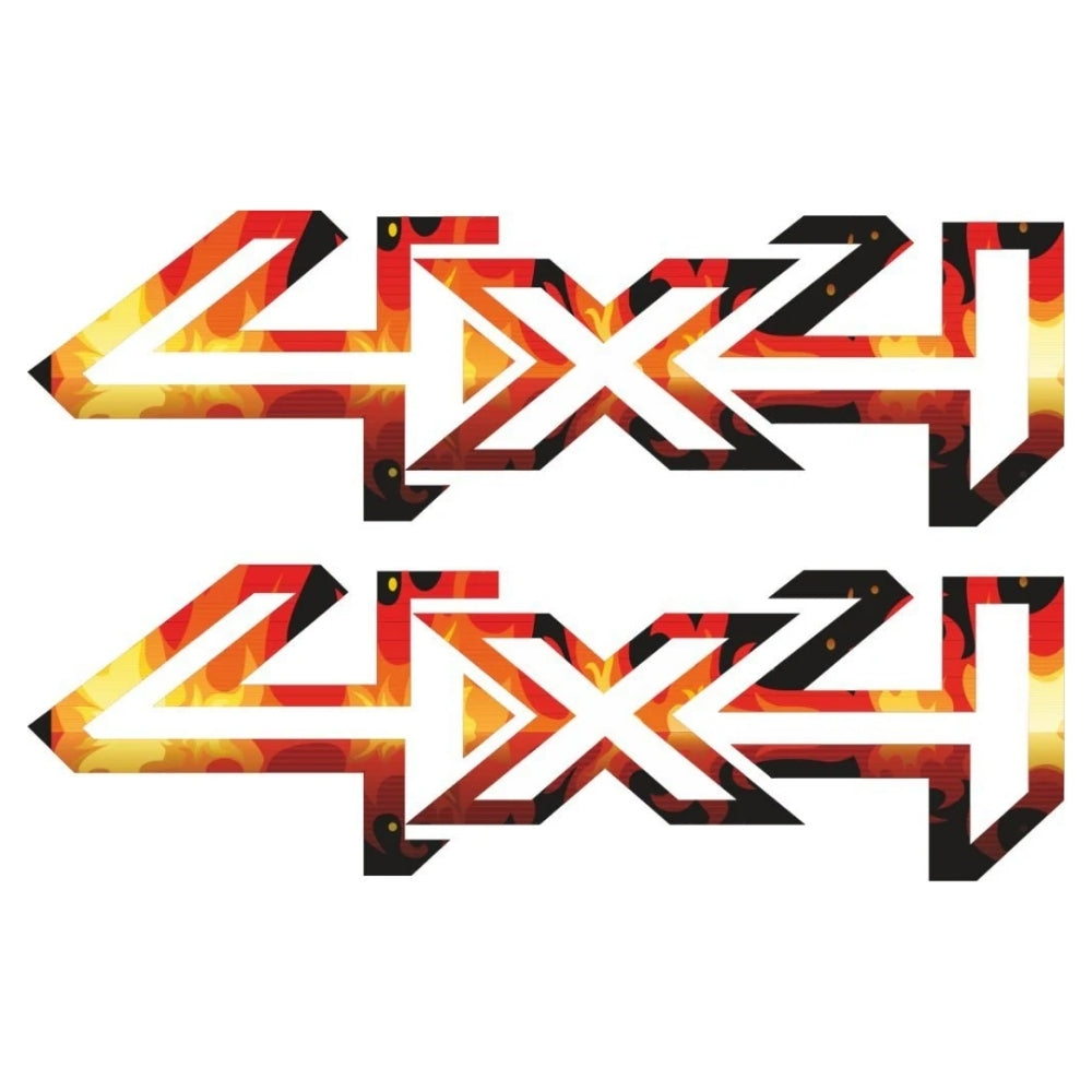 Sticker Master 4x4 Flame Sticker Motor, Kask, Laptop, Araba, Oto Araç İçin Dayanıklı Etiket Decal 20 Cm
