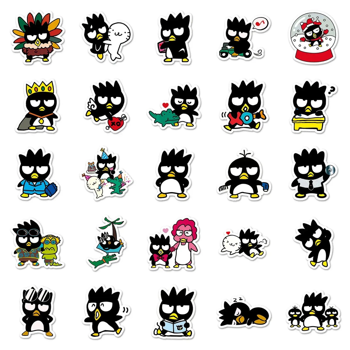 50 Adet Badtz-Maru Sticker Seti | Sanrio Temalı Suya Dayanıklı Etiket Paketi Sticker Master