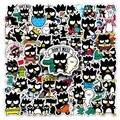 50 Adet Badtz-Maru Sticker Seti | Sanrio Temalı Suya Dayanıklı Etiket Paketi Sticker Master