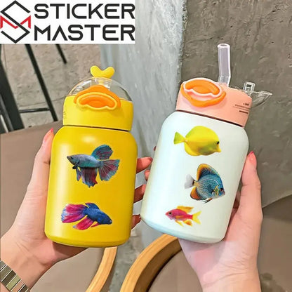 50 Adet Balık Sticker Seti | Suya Dayanıklı Tropikal Okyanus Çıkartmaları - Sticker Master