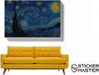 Sticker Master Yıldızlı Gece - Starry Night Kanvas Tablo | 40x60 Cm,50x70 Cm,100x70 Cm | Sanatın Büyüsünü Mekânınıza Taşıyın