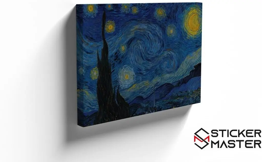 Yıldızlı Gece - Starry Night Kanvas Tablo Sticker Master