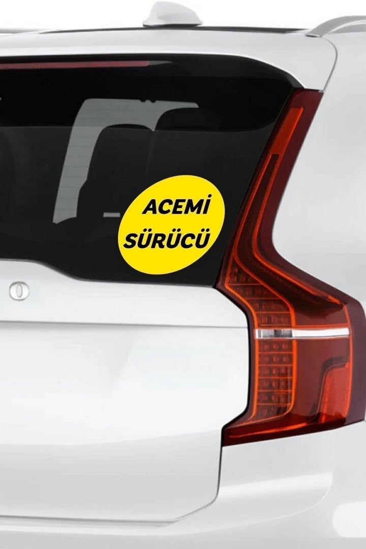 Sticker Master Acemi Sürücü Motorsiklet,Kask,Laptop,Motor Ve Oto Araç Sticker 15x15 Cm