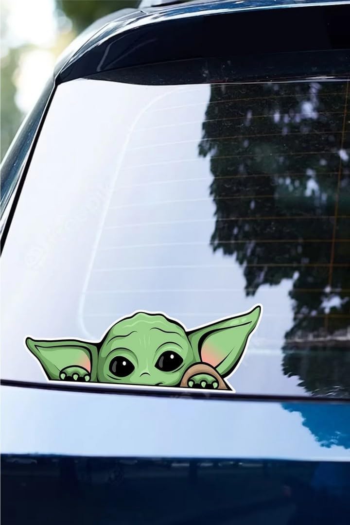 Sticker Master Yoda Motorsiklet,Kask,Laptop,Motor Ve Oto Araç Sticker 6 X 6 Cm Renkli