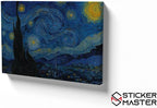 Sticker Master Yıldızlı Gece - Starry Night Kanvas Tablo | 40x60 Cm,50x70 Cm,100x70 Cm | Sanatın Büyüsünü Mekânınıza Taşıyın