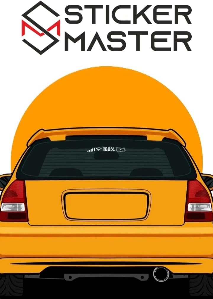 Sticker Master Batarya Wifi Motorsiklet,Kask,Laptop,Motor Ve Oto Araç Sticker 20 X 3 Cm