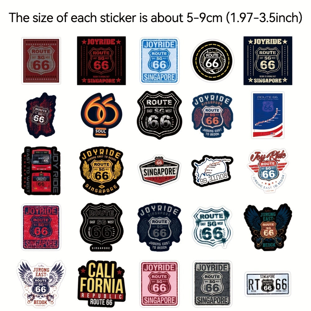 Route 66 Araba Sticker Seti (50’li) | Sticker Master