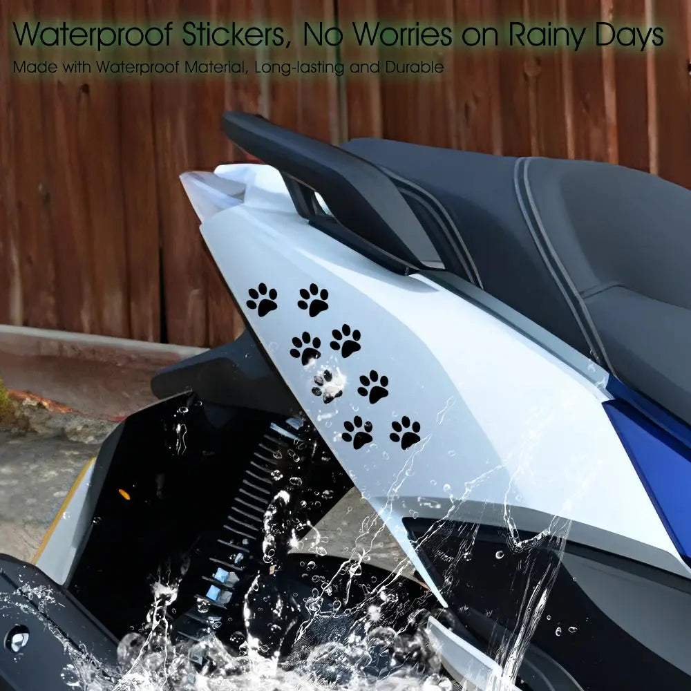 6 Adet Kedi Patisi Sticker Seti | Motosiklet Çanta ve Kask Dekoru (3x3 cm) Sticker Master