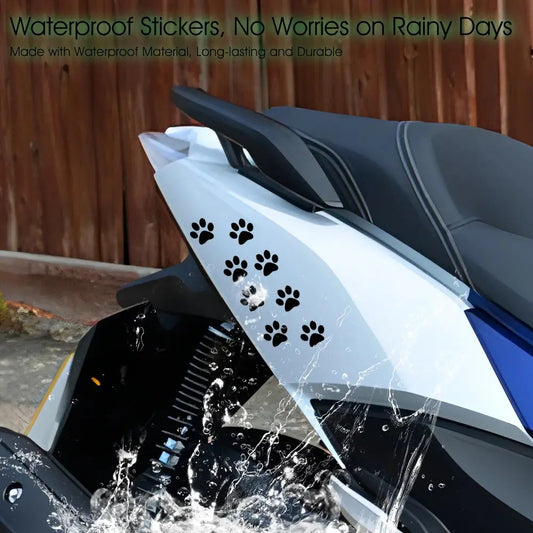 6 Adet Kedi Patisi Sticker Seti | Motosiklet Çanta ve Kask Dekoru (3x3 cm) Sticker Master