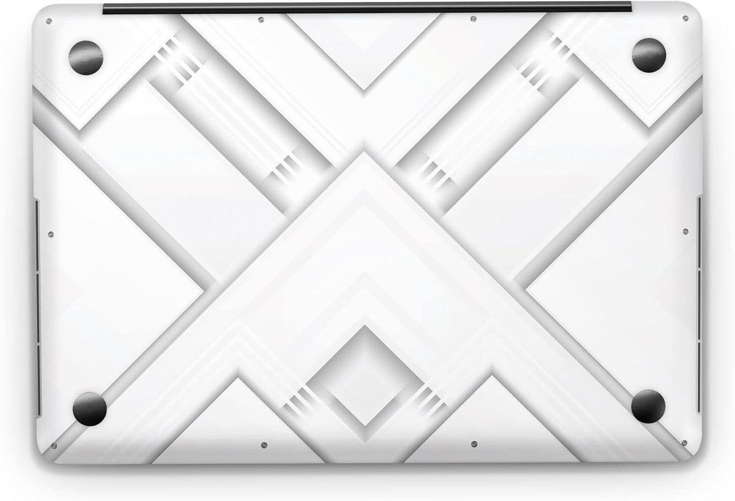 Sticker Master Olygonal White Text Evrensel Sticker Dizüstü Bilgisayar Vinil Sticker Decal 12" 13" 13.3" 14" 15" 15.4" 15.6 inç Dizüstü Bilgisayar Çıkartma Koruyucu Macbook Asus Acer Hp Lenovo Huawei Dell İçin - Sticker Master