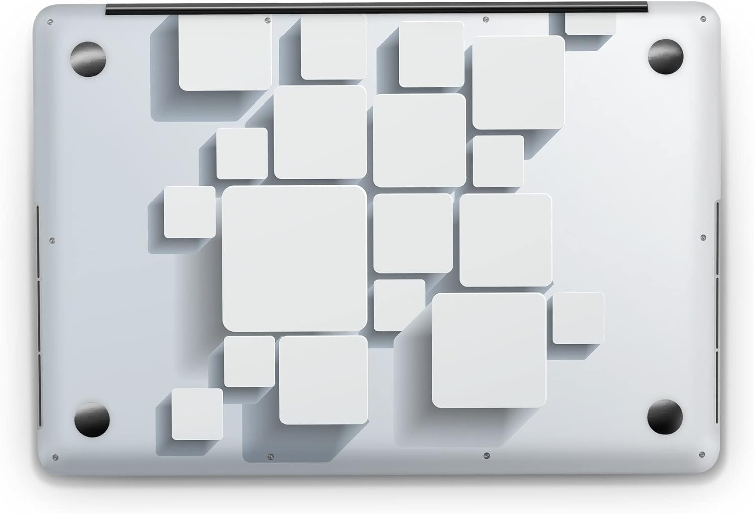 Sticker Master 3D Gray Evrensel Sticker Dizüstü Bilgisayar Vinil Sticker Decal 12" 13" 13.3" 14" 15" 15.4" 15.6 inç Dizüstü Bilgisayar Çıkartma Koruyucu Macbook Asus Acer Hp Lenovo Huawei Dell İçin - Sticker Master