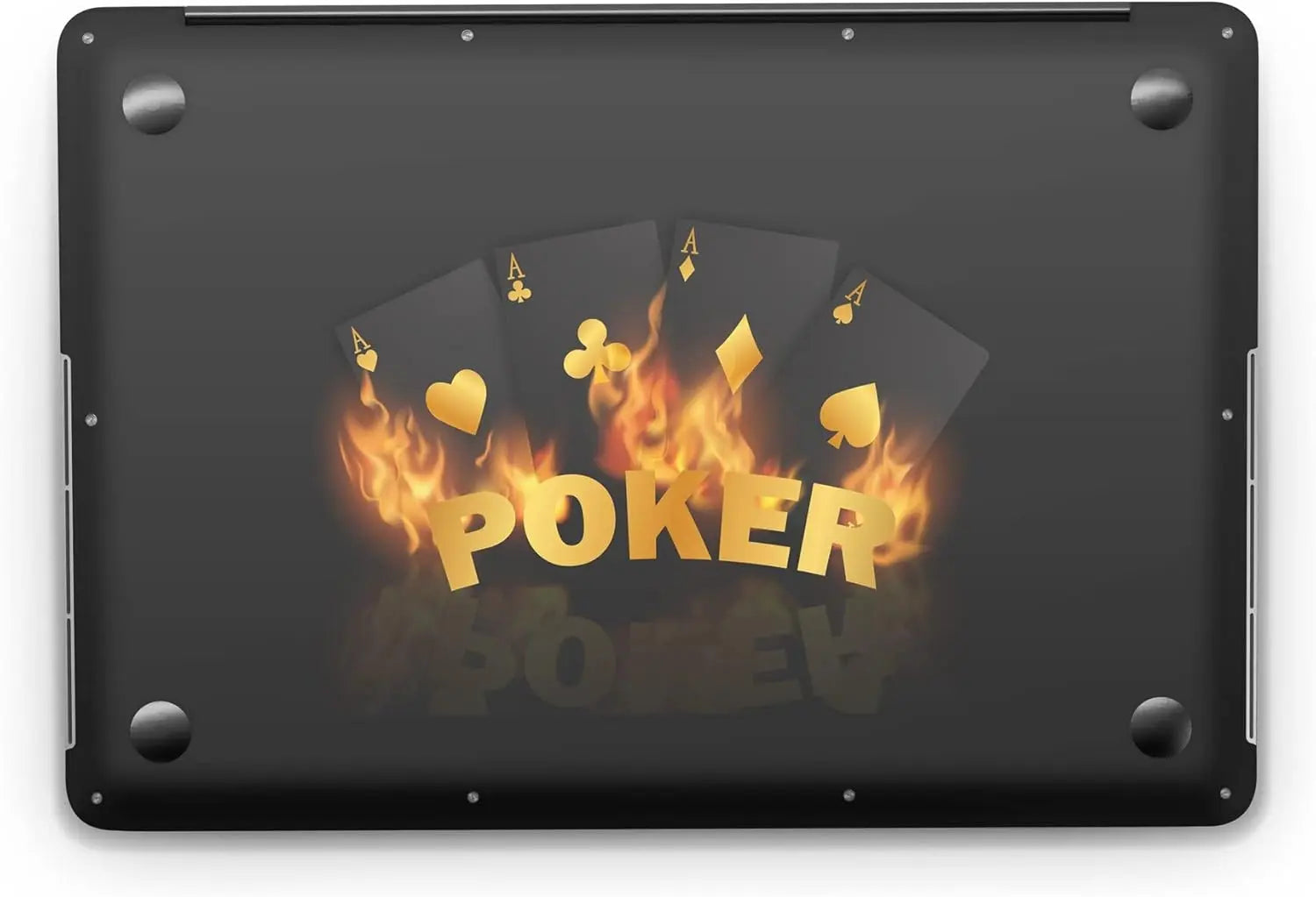 Sticker Master Poker Flame Protective Evrensel Sticker Dizüstü Bilgisayar Vinil Sticker Decal 12" 13" 13.3" 14" 15" 15.4" 15.6 inç Dizüstü Bilgisayar Çıkartma Koruyucu Macbook Asus Acer Hp Lenovo Huawei Dell İçin Sticker Master