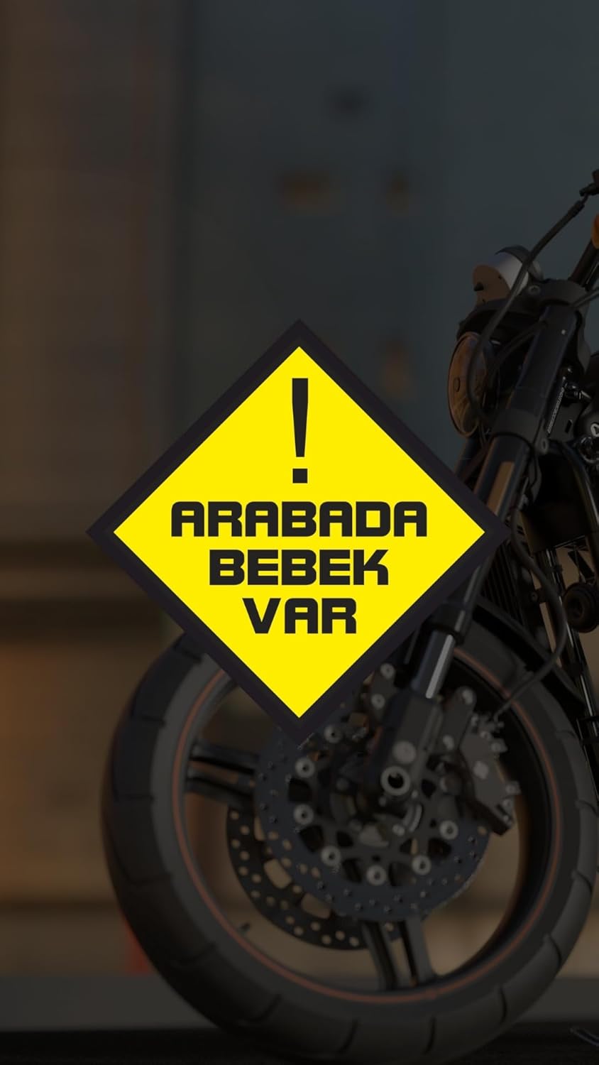 Sticker Master Arabada Bebek Var Motorsiklet,Kask,Laptop,Motor Ve Oto Araç Sticker 12 X 12 Cm