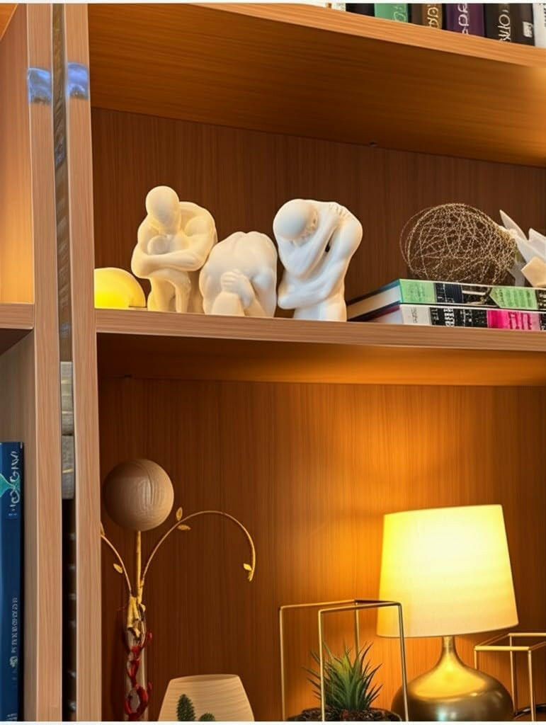 Sticker Master Dekoratif Küçük Düşünen Adamlar 3'lü Set Biblo - Şık & Minimalist Ofis & Ev Dekoru & Modern Ev ve Ofis Dekorasyonu