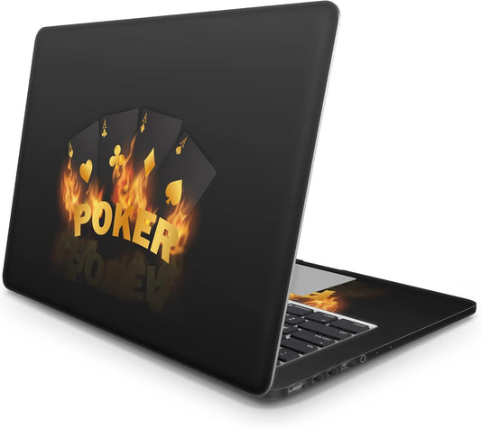 Sticker Master Poker Flame Protective Evrensel Sticker Dizüstü Bilgisayar Vinil Sticker Decal 12" 13" 13.3" 14" 15" 15.4" 15.6 inç Dizüstü Bilgisayar Çıkartma Koruyucu Macbook Asus Acer Hp Lenovo Huawei Dell İçin