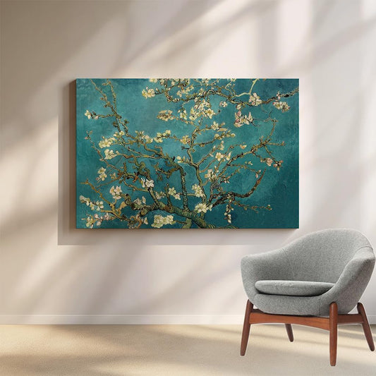 Sticker Master Almond Blossom Çiçek Açan Badem Ağacı Kanvas Tablo | 40x60 Cm,50x70 Cm,100x70 Cm | Sanatın Büyüsünü Mekânınıza Taşıyın