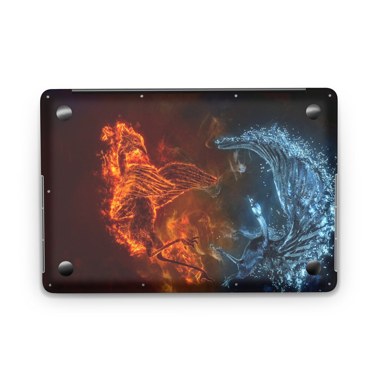 Sticker Master Fire And Water Evrensel Sticker Dizüstü Bilgisayar Vinil Sticker Decal  12" 13" 13.3" 14" 15" 15.4" 15.6 inç Dizüstü Bilgisayar Çıkartma Koruyucu Macbook Asus Acer Hp Lenovo Huawei Dell İçin