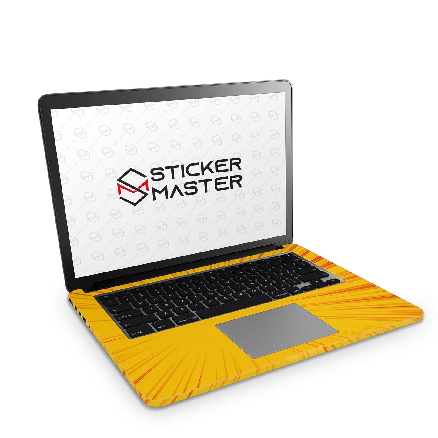 Sticker Master Yellow Zoom Lines Evrensel Sticker Dizüstü Bilgisayar Vinil Sticker Decal  12" 13" 13.3" 14" 15" 15.4" 15.6 inç Dizüstü Bilgisayar Çıkartma Koruyucu Macbook Asus Acer Hp Lenovo Huawei Dell İçin