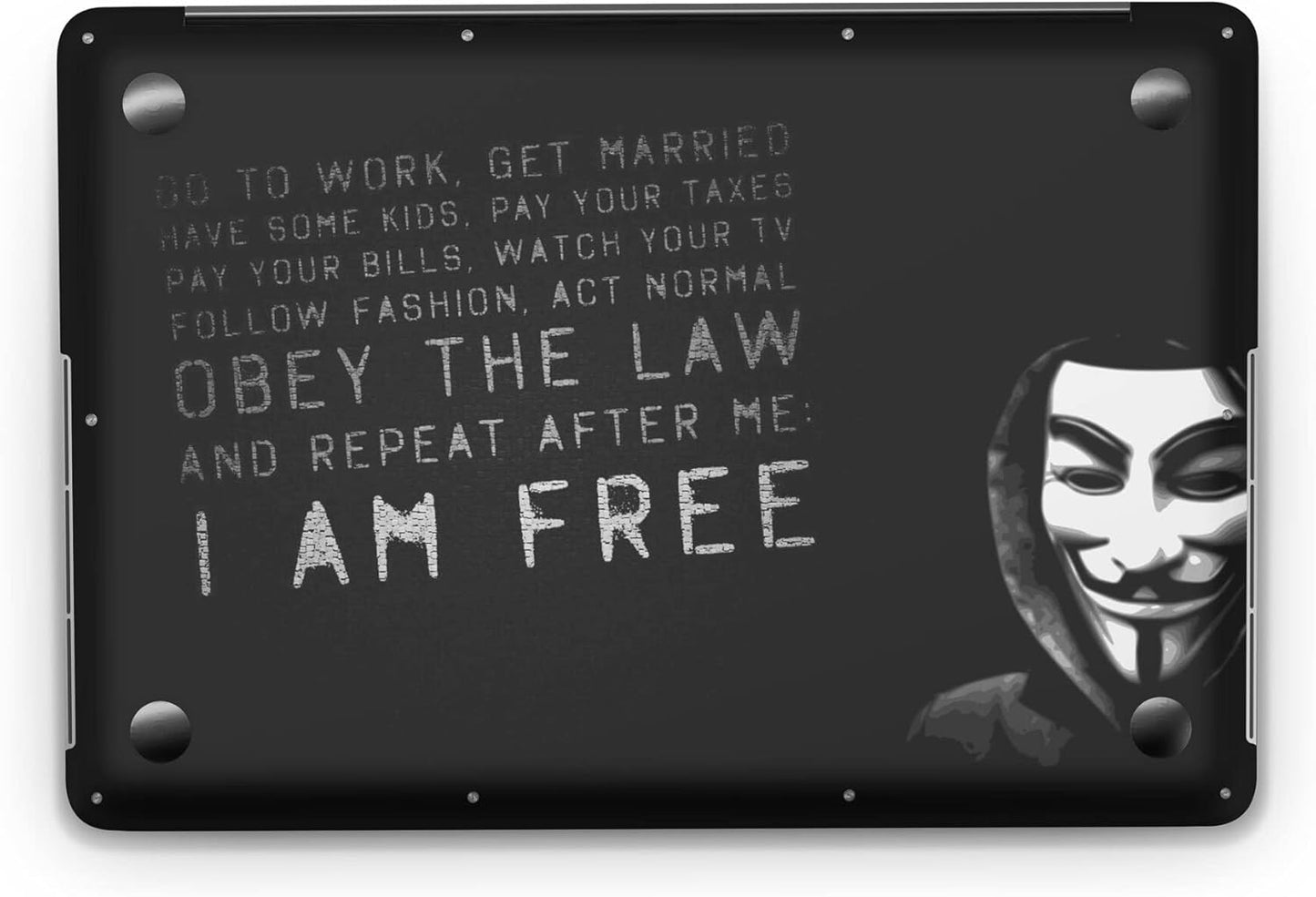 Sticker Master  I Am Free Evrensel Sticker Dizüstü Bilgisayar Vinil Sticker Decal 12" 13" 13.3" 14" 15" 15.4" 15.6 inç Dizüstü Bilgisayar Çıkartma Koruyucu Macbook Asus Acer Hp Lenovo Huawei Dell İçin