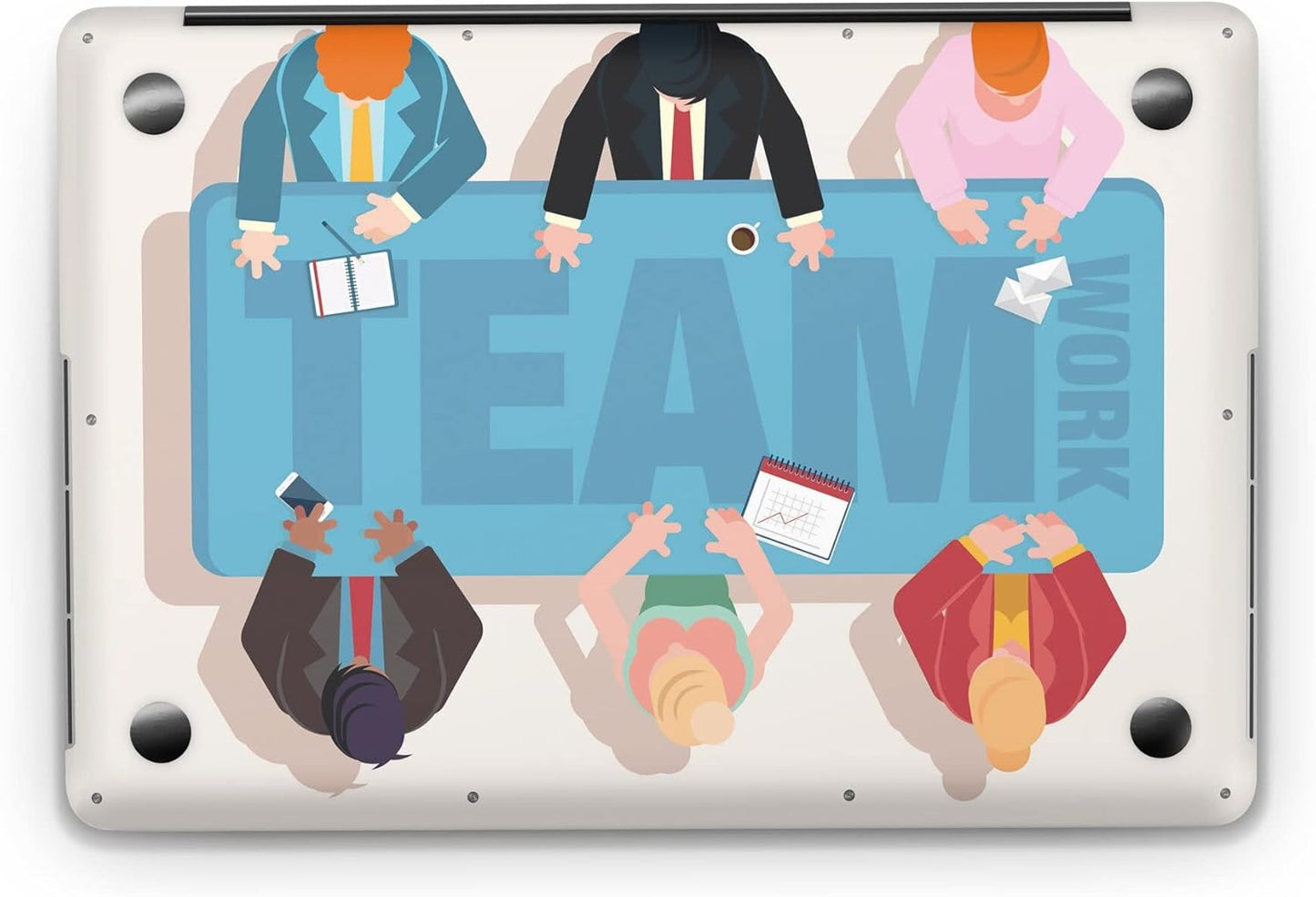 Sticker Master Team Work Evrensel Sticker Dizüstü Bilgisayar Vinil Sticker Decal 12" 13" 13.3" 14" 15" 15.4" 15.6 inç Dizüstü Bilgisayar Çıkartma Koruyucu Macbook Asus Acer Hp Lenovo Huawei Dell İçin