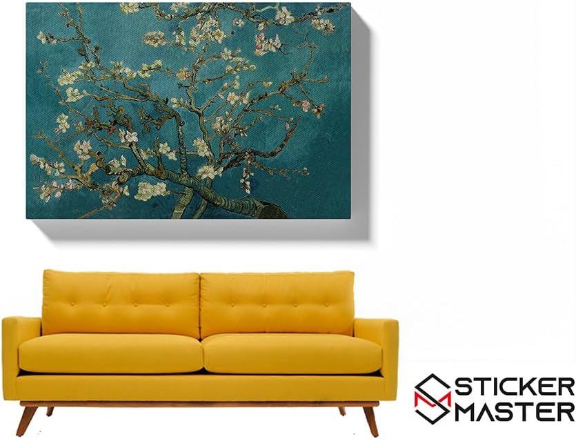 Sticker Master Almond Blossom Çiçek Açan Badem Ağacı Kanvas Tablo | 40x60 Cm,50x70 Cm,100x70 Cm | Sanatın Büyüsünü Mekânınıza Taşıyın