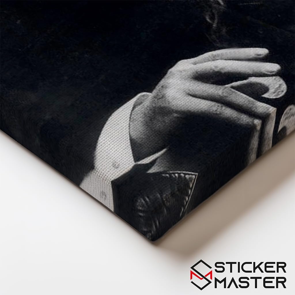 Sticker Master Atatürk Siyah Beyaz Portre Kanvas Tablo | 40x60 Cm,50x70 Cm,100x70 Cm | Sanatın Büyüsünü Mekânınıza Taşıyın