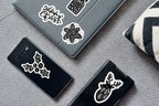 Sticker Master 30 Adet Yılbaşı Christmas JDM Araba Stickers Motor Bisiklet Laptop Sticker Etiket Çıkartma Siyah