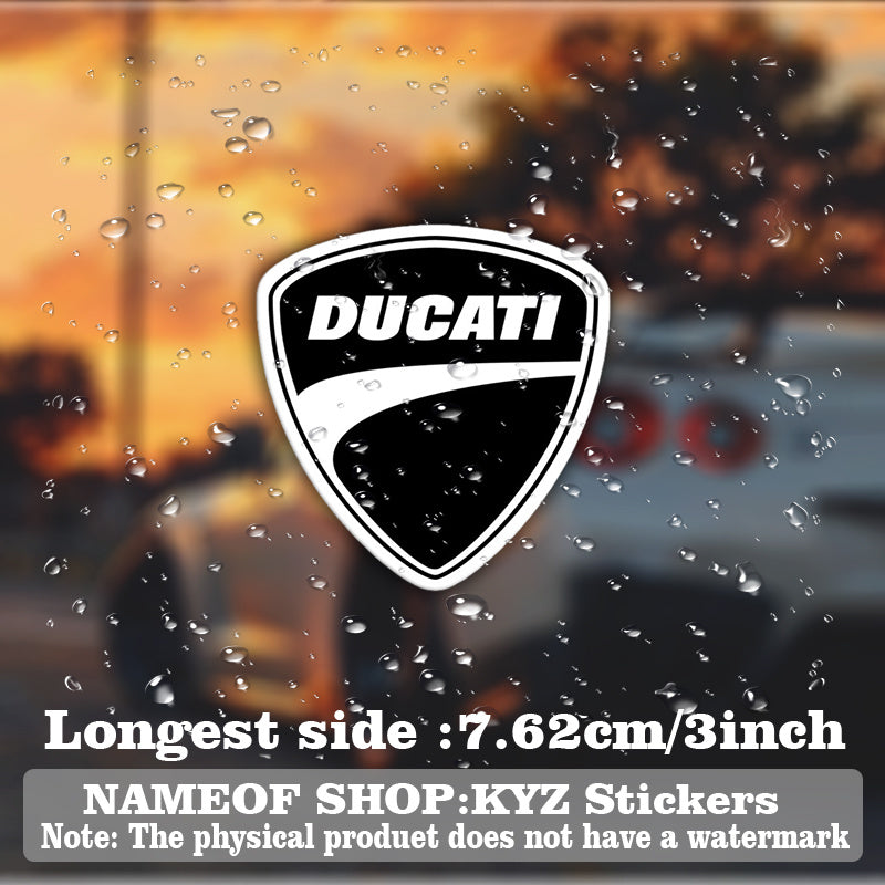 Ducati Logo Siyah Beyaz Sticker 2’li Set Vinil Çıkartma | Sticker Master