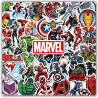 Sticker Master Marvel & Avengers Süper Kahraman Sticker Seti (50 Adet) | Su Geçirmez Çıkartmalar