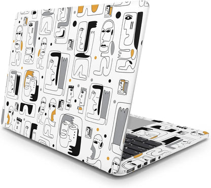 Sticker Master Tribal Seamless Pattern Evrensel Sticker Dizüstü Bilgisayar Vinil Sticker Decal 12" 13" 13.3" 14" 15" 15.4" 15.6 inç Dizüstü Bilgisayar Çıkartma Koruyucu Macbook Asus Acer Hp Lenovo Huawei Dell İçin Sticker Master