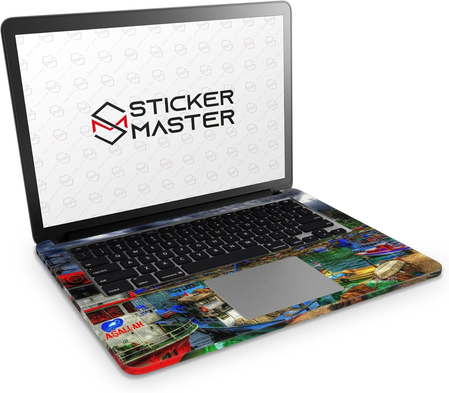 Sticker Master City And Marina Protective Evrensel Sticker Dizüstü Bilgisayar Vinil Sticker Decal 12" 13" 13.3" 14" 15" 15.4" 15.6 inç Dizüstü Bilgisayar Çıkartma Koruyucu Macbook Asus Acer Hp Lenovo Huawei Dell İçin