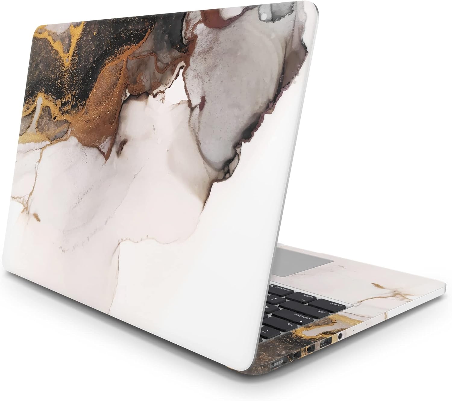 Sticker Master Abstract Black and Gold Ink Universal Laptop Vinyl Sticker Decal