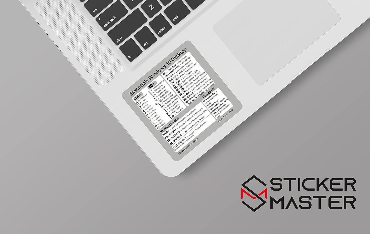 Sticker Master Word & Excel Kısayol Klavye Çıkartması – Şeffaf Vinil, Kalıntı Bırakmaz, Suya Dayanıklı, PC ve MacBook Uyumlu