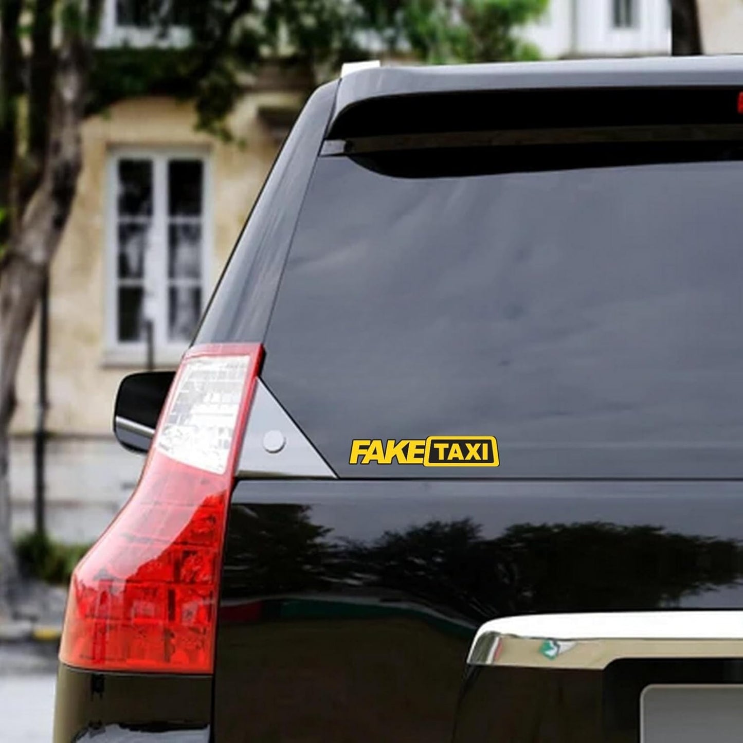 Sticker Master Fake Taxi Taksi Sticker Motorsiklet,Kask,Laptop,Motor Ve Oto Araç Sticker 14 X 3 Cm Renkli