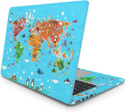 Dünya Haritası Laptop Sticker Hayvanlı Tasarım Seti | Sticker Master