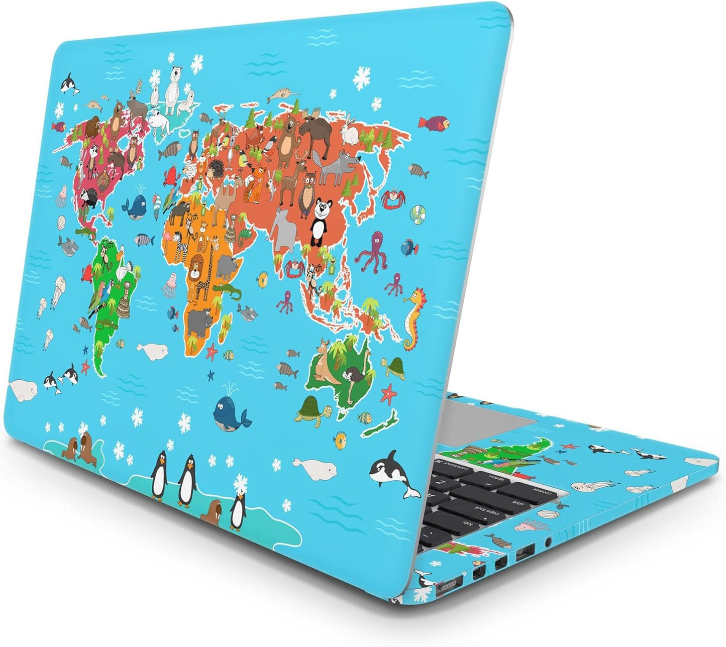 Sticker Master World of Animals Evrensel Sticker Dizüstü Bilgisayar Vinil Sticker Decal 12" 13" 13.3" 14" 15" 15.4" 15.6 inç Dizüstü Bilgisayar Çıkartma Koruyucu Macbook Asus Acer Hp Lenovo Huawei Dell İçin