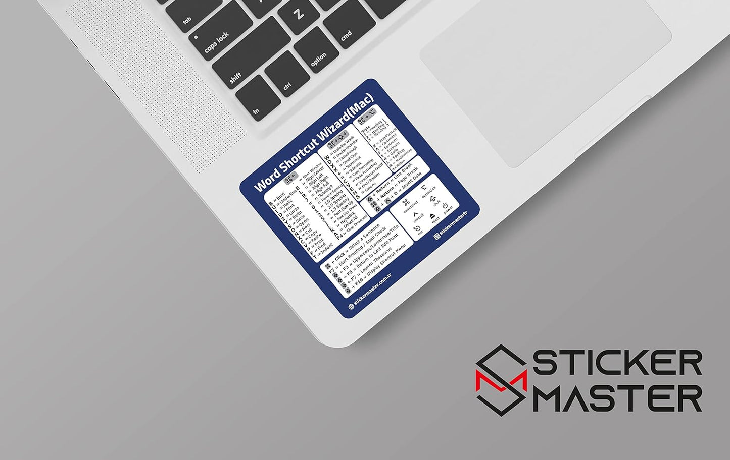 Sticker Master Microsoft Word İçin Referans Klavye Kısayolları Sticker - Macbook Klavye Kısayol Sticker