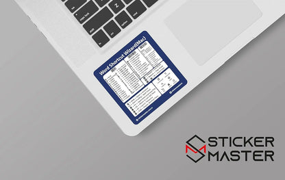 Microsoft Word İçin Referans Klavye Kısayolları Sticker Sticker Master