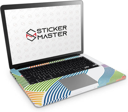 Sticker Master Colors and Lines Evrensel Sticker Dizüstü Bilgisayar Vinil Sticker Decal 12" 13" 13.3" 14" 15" 15.4" 15.6 inç Dizüstü Bilgisayar Çıkartma Koruyucu Macbook Asus Acer Hp Lenovo Huawei Dell İçin Sticker Master
