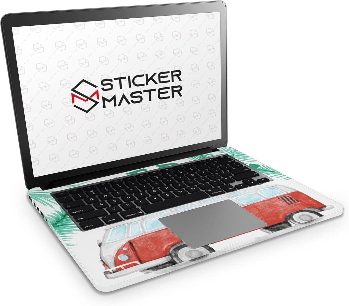 Sticker Master Vintage Caravan Freedom Evrensel Sticker Dizüstü Bilgisayar Vinil Sticker Decal 12" 13" 13.3" 14" 15" 15.4" 15.6 inç Dizüstü Bilgisayar Çıkartma Koruyucu Macbook Asus Acer Hp Lenovo Huawei Dell İçin