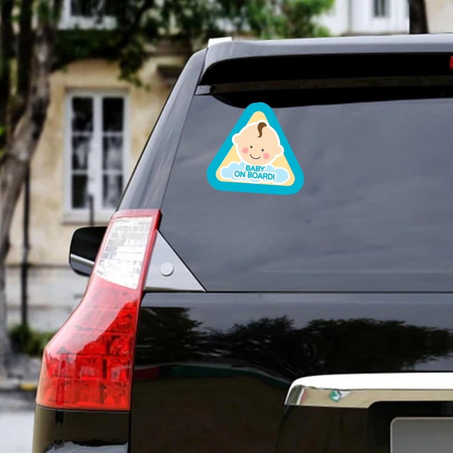 Sticker Master Baby On Board Boy Arabada Bebek Var Erkek Mavi Motorsiklet,Kask,Laptop,Motor Ve Oto Araç Sticker 12 Cm