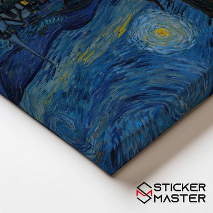 Yıldızlı Gece - Starry Night Kanvas Tablo Sticker Master