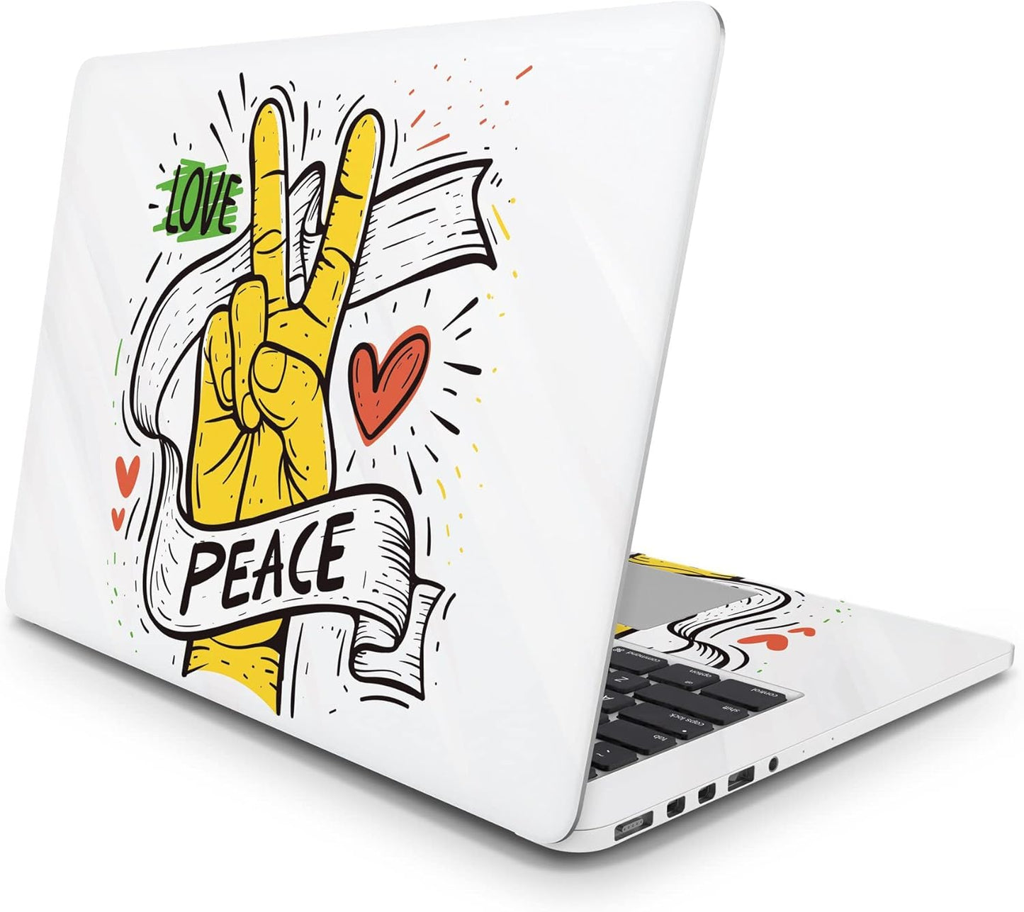 Sticker Master Love Peace Evrensel Sticker Dizüstü Bilgisayar Vinil Sticker Decal 12" 13" 13.3" 14" 15" 15.4" 15.6 inç Dizüstü Bilgisayar Çıkartma Koruyucu Macbook Asus Acer Hp Lenovo Huawei Dell İçin